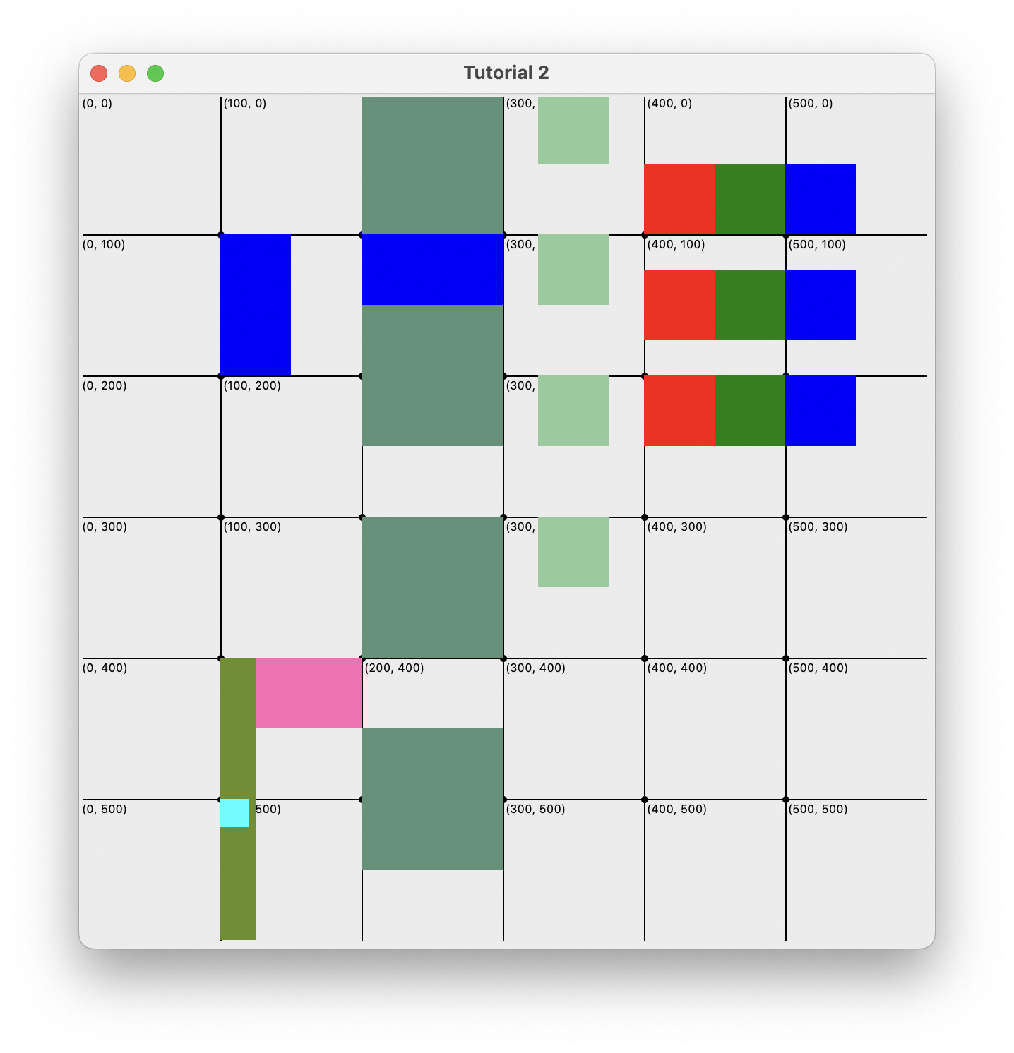 row_of_squares function output